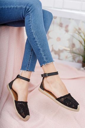 صندل مشکی زنانه پاشنه کوتاه (1 - 4 سانتی متر) Moda Değirmeni - کد 86886842