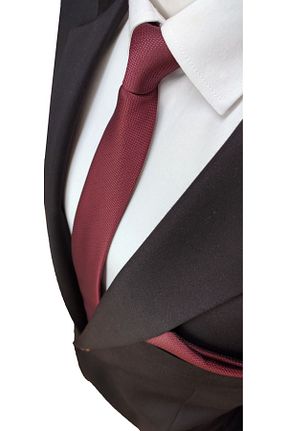 کراوات زرشکی مردانه پلی استر Le Voux - کد 226187955