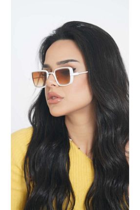 عینک آفتابی سفید زنانه UV400 Zzla - کد 227090376