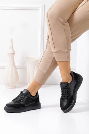 کفش اسنیکر مشکی زنانه بند دار Ayax - کد 72229704