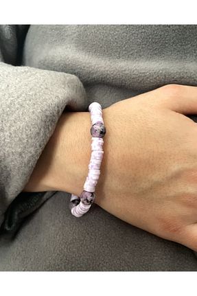 دستبند جواهر بنفش زنانه سنگ طبیعی Padore Accessory - کد 229779631