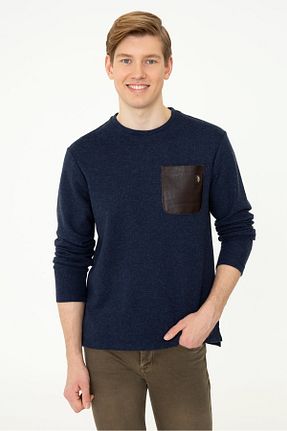 سوئیشرت سرمه ای مردانه ساده U.S. Polo Assn. - کد 229303538