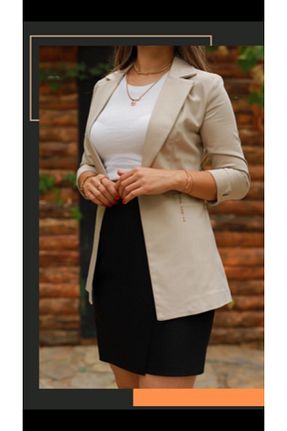 کت بژ زنانه اسلیم فیت yelizyavuzcollection - کد 229226737