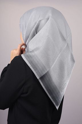 روسری طوسی پلی استر PİRAMİT - کد 231022357