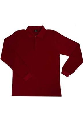 تیشرت زرشکی زنانه رگولار HMZ GİYİM - کد 231047537
