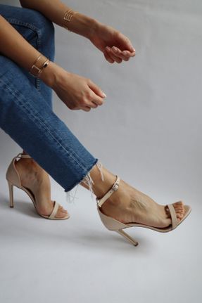 کفش پاشنه بلند کلاسیک بژ زنانه چرم مصنوعی پاشنه نازک پاشنه متوسط ( 5 - 9 cm ) کد 231544333