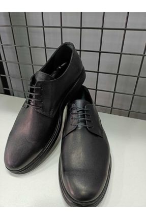 کفش کلاسیک مشکی مردانه چرم طبیعی پاشنه کوتاه ( 4 - 1 cm ) کد 232057246
