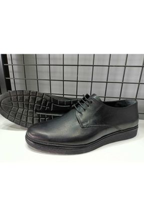 کفش کلاسیک مشکی مردانه چرم طبیعی پاشنه کوتاه ( 4 - 1 cm ) کد 232057246