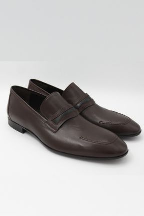 کفش کلاسیک قهوه ای مردانه چرم طبیعی کد 193271263