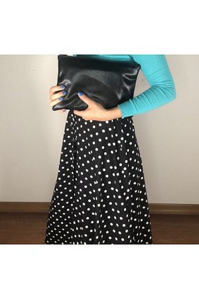 کیف پورتفوی و کلاچ مشکی زنانه چرم مصنوعی sisa.art - کد 66357383