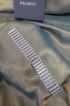 دستبند استیل سفید مردانه فولاد ( استیل ) کد 66495566