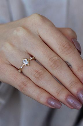 انگشتر طلا زرد زنانه 14 عیار Değerli Kuyumculuk - کد 91877511