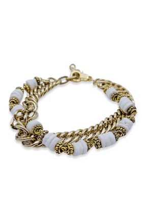 دستبند جواهر طلائی زنانه روکش طلا کد 232075779