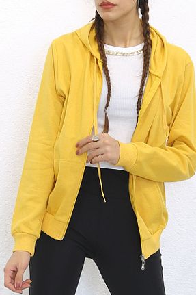سوئیشرت زرد زنانه رنگی Genel Markalar - کد 230881346