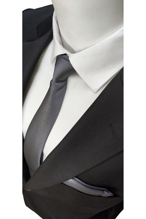کراوات طوسی مردانه میکروفیبر Le Voux - کد 231053492