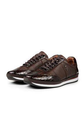 کفش کژوال قهوه ای مردانه چرم طبیعی پاشنه کوتاه ( 4 - 1 cm ) پاشنه ساده کد 232979846