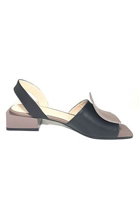 صندل مشکی زنانه پاشنه تخت D&A İzland Shoes - کد 234059576