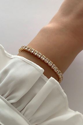 دستبند جواهر طلائی زنانه زیرکن SU PERİSİ TAKI BİJUTERİ - کد 233464903