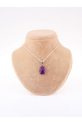 گردنبند جواهر بنفش زنانه برنجی OSMANLI DEĞERLİ TAŞ - کد 233981952