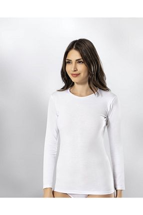 بادی سفید زنانه پنبه ای TrendParis - کد 234079226