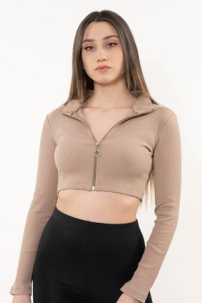 بلوز قهوه ای زنانه ساده Soyo - کد 234083895