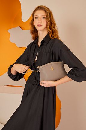 کیف پورتفوی و کلاچ طوسی زنانه Pierre Cardin - کد 218166152