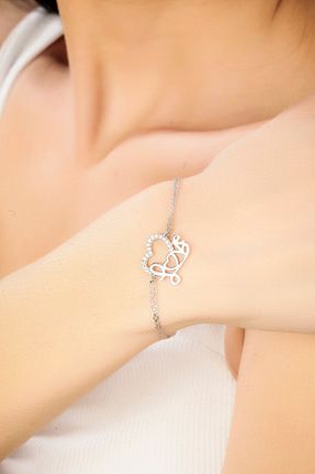 دستبند نقره زنانه 925 عیار Doğan Silver - کد 234051264