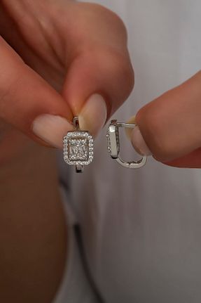 گوشواره نقره سفید زنانه 925 عیار NEREZE - کد 233925133