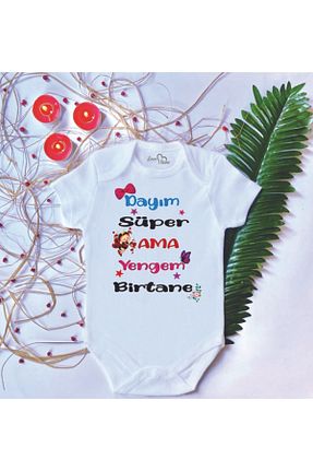 بادی و سرهمی نوزادی سفید بچه گانه پنبه ای LoveStore - کد 234357492