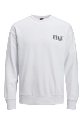 سوئیشرت سفید مردانه چاپی Jack & Jones - کد 234502010