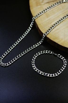 گردنبند جواهر زنانه روکش نقره Dukkanka - کد 234770091
