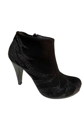بوت / نیم بوت مشکی زنانه چرم خالص Elegan - کد 234798395