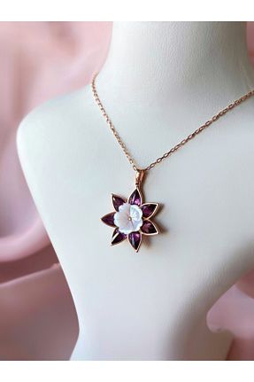 گردنبند نقره بنفش زنانه 925 عیار Alaja Silver - کد 234865756
