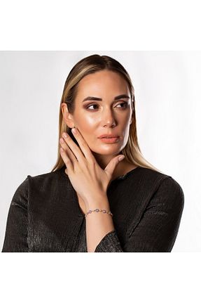 دستبند نقره صورتی زنانه 925 عیار Genel Markalar - کد 235554755