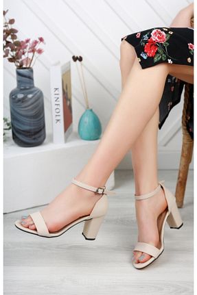 کفش پاشنه بلند کلاسیک بژ زنانه چرم لاکی Tolgado - کد 236097562