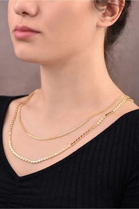 گردنبند طلا زرد زنانه 14 عیار Ayyıldız Kuyumculuk - کد 68020572