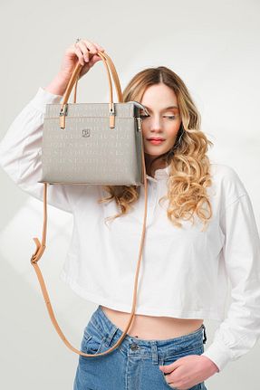 کیف دوشی طوسی زنانه چرم مصنوعی Just Polo - کد 236971840