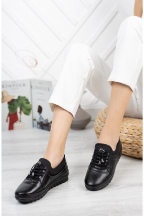 کفش کلاسیک مشکی زنانه چرم طبیعی پاشنه کوتاه ( 4 - 1 cm ) پاشنه ساده کد 236822926