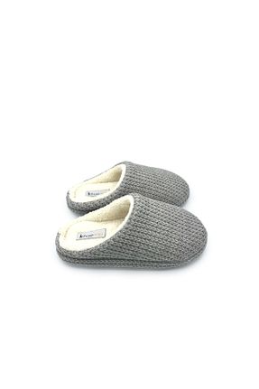 دمپائی خانگی طوسی زنانه پاشنه کوتاه (1 - 4 سانتی متر) shoemio - کد 176069351