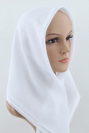روسری سفید پنبه ای ALLURİNG - کد 237127142