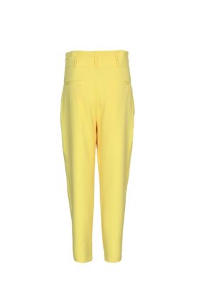 شلوار زرد زنانه پارچه ای فاق بلند کد 236598494