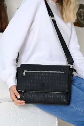 کیف پستچی مشکی زنانه چرم مصنوعی Just Polo - کد 213310558