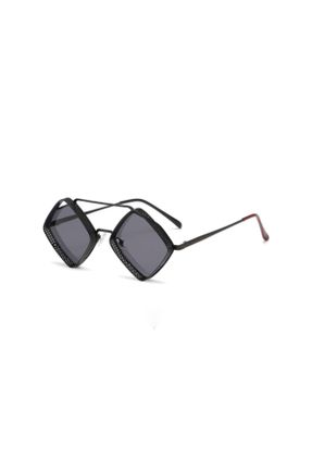 عینک آفتابی مشکی زنانه 46 UV400 فلزی آینه ای کد 236906475