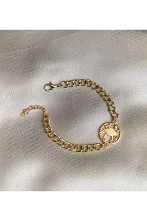 دستبند جواهر طلائی زنانه روکش طلا کد 237487457