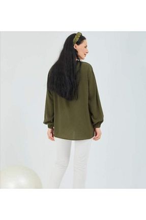 بلوز خاکی زنانه ساده Fresh&Moda - کد 225980941