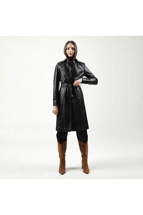 ترنچکت مشکی زنانه پلی استر Dericlub - کد 237765902