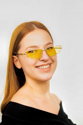 عینک آفتابی طلائی زنانه UV400 Focus On - کد 237899670