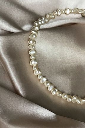 گردنبند جواهر سفید زنانه مروارید Everglow Jewelry - کد 93655438