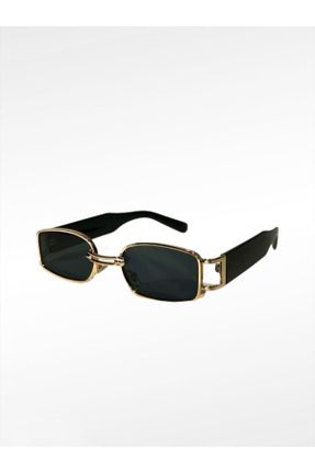 عینک آفتابی مشکی زنانه 50 UV400 فلزی مستطیل کد 98519465