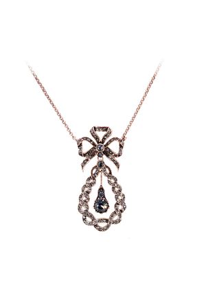 گردنبند جواهر طلائی زنانه مس Aşina Gümüş - کد 58854282